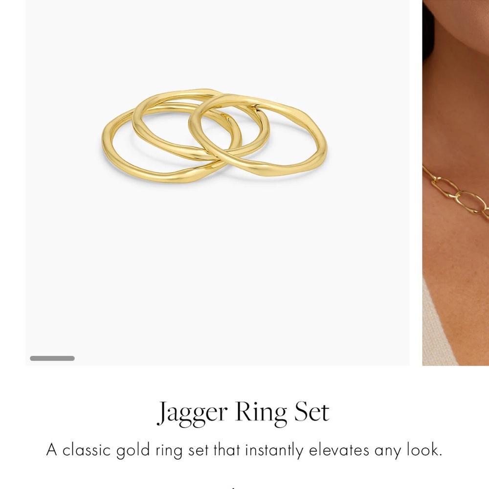 Gorjana Gold Jagger Ring Trio